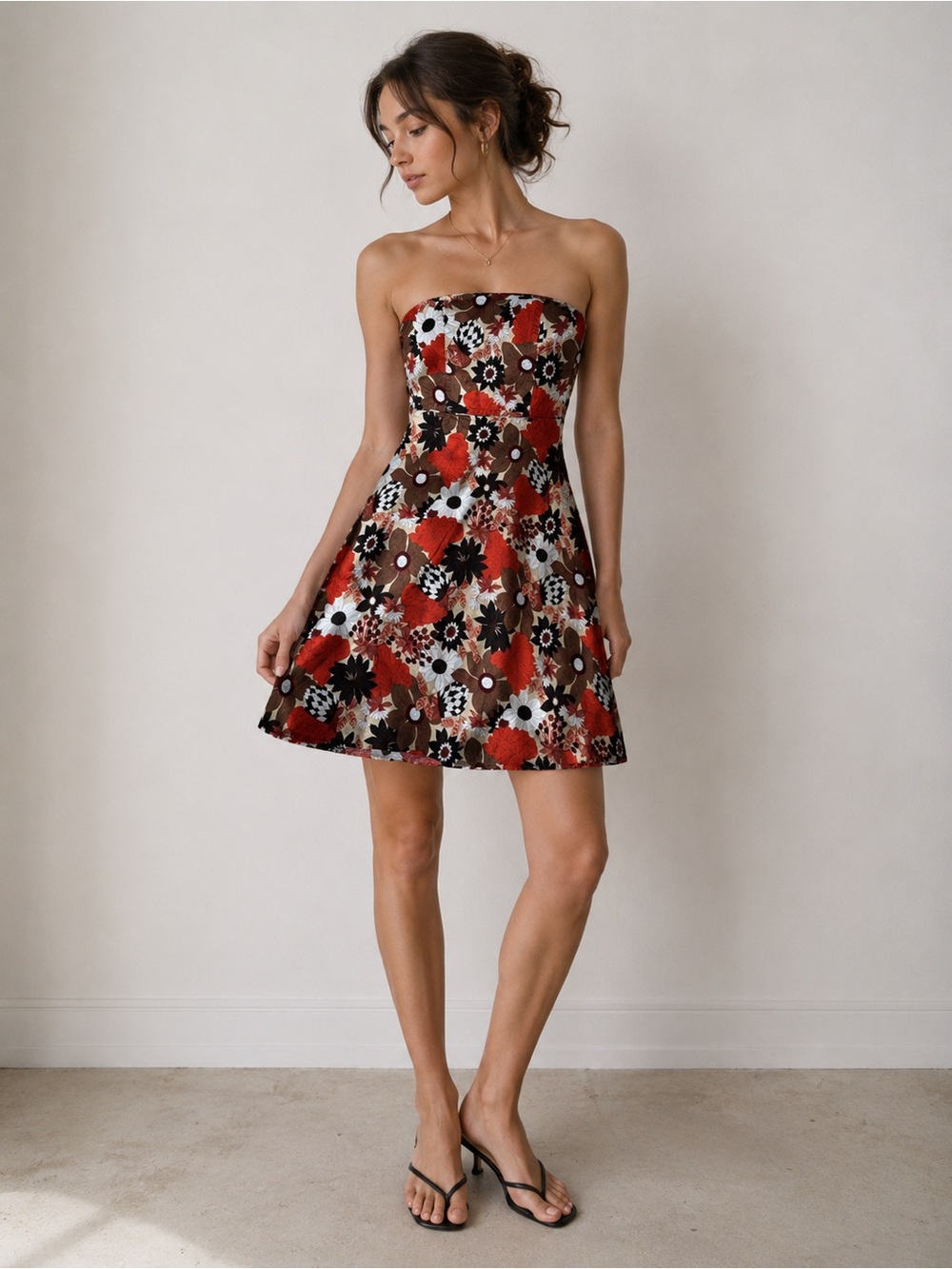 Ann Taylor LOFT Strapless Floral Dress